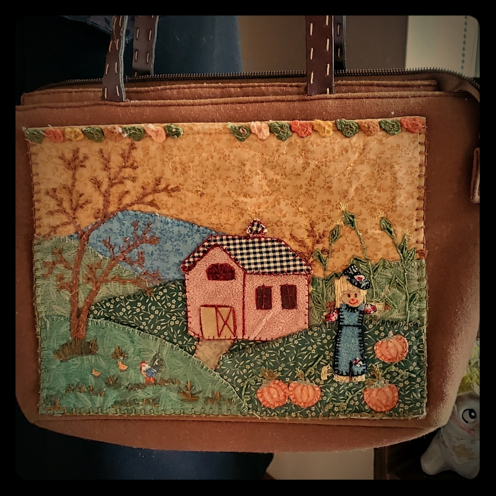 Vintage Fall Cappelli Purse Scarecrow